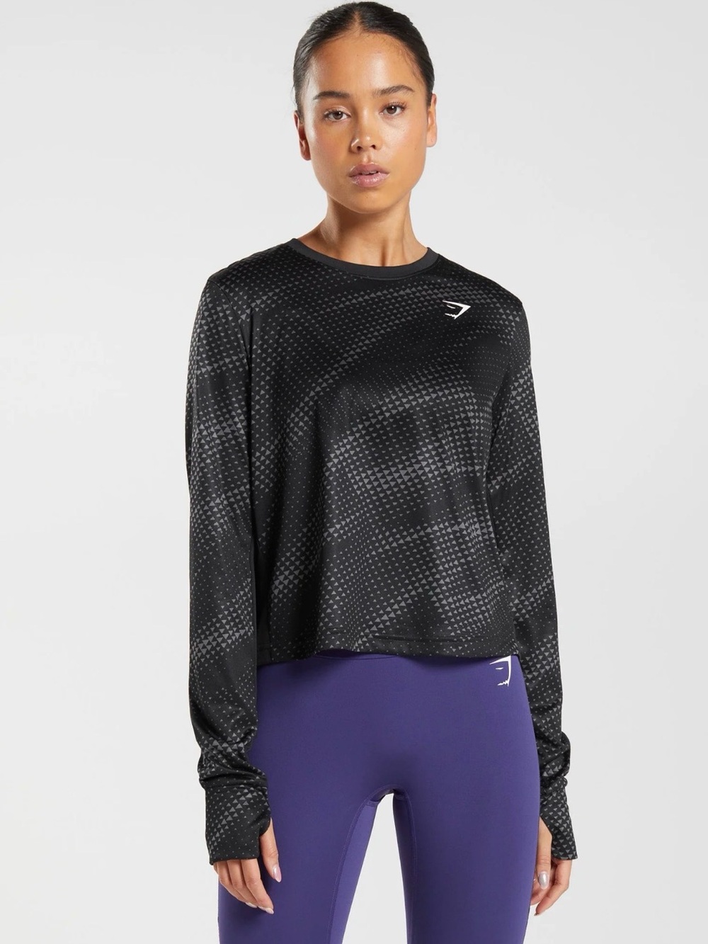 Gymshark sport printed long sleeve Athletic tshirt M activewear sport